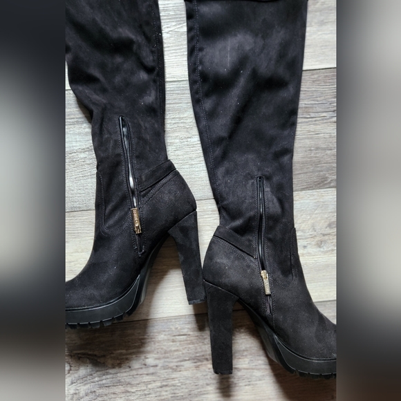 GUESS Women's Tailia Over-The-Knee Boot-Black - Picture 4 of 10